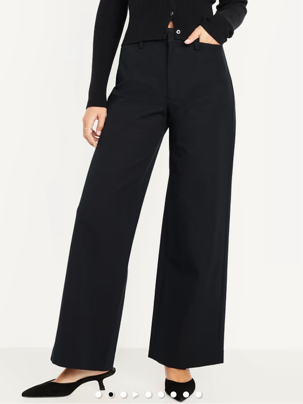 NWOT Old Navy Wide Leg Pixie, black, size XL tall